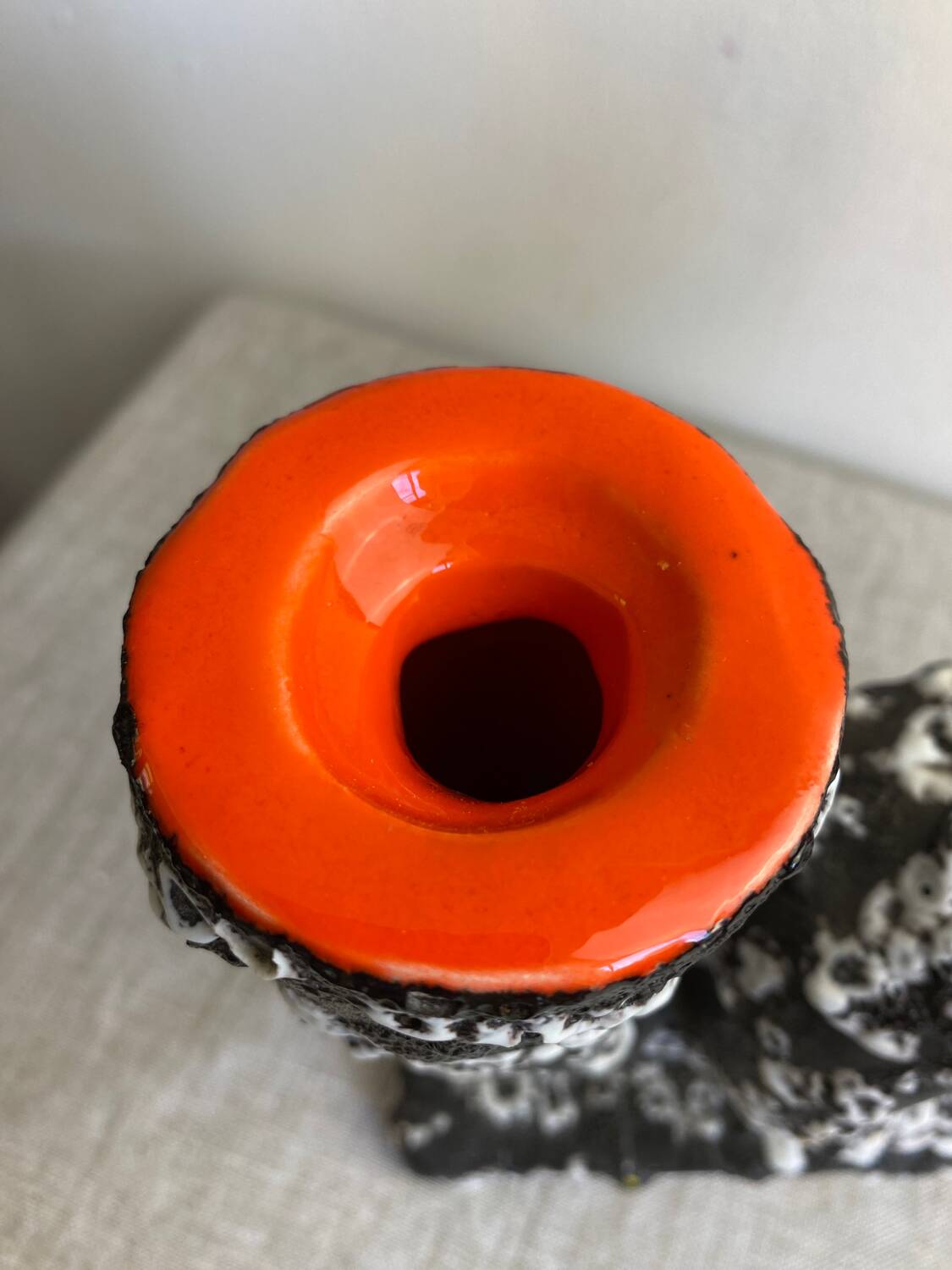 Vallauris fat lava ceramic candle holder