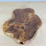 Brutalist olive wood pocket emptier, solid wood
