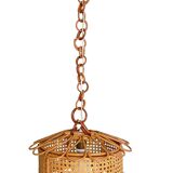 Handcrafted Bamboo and Rattan Pendant Lamp, Spanish Modernist, 1960s