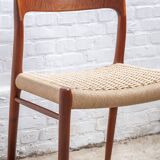 2x Niels O. Møller dining chair in teak Model 75, 1960s Denmark