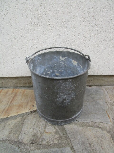 Old zinc bucket