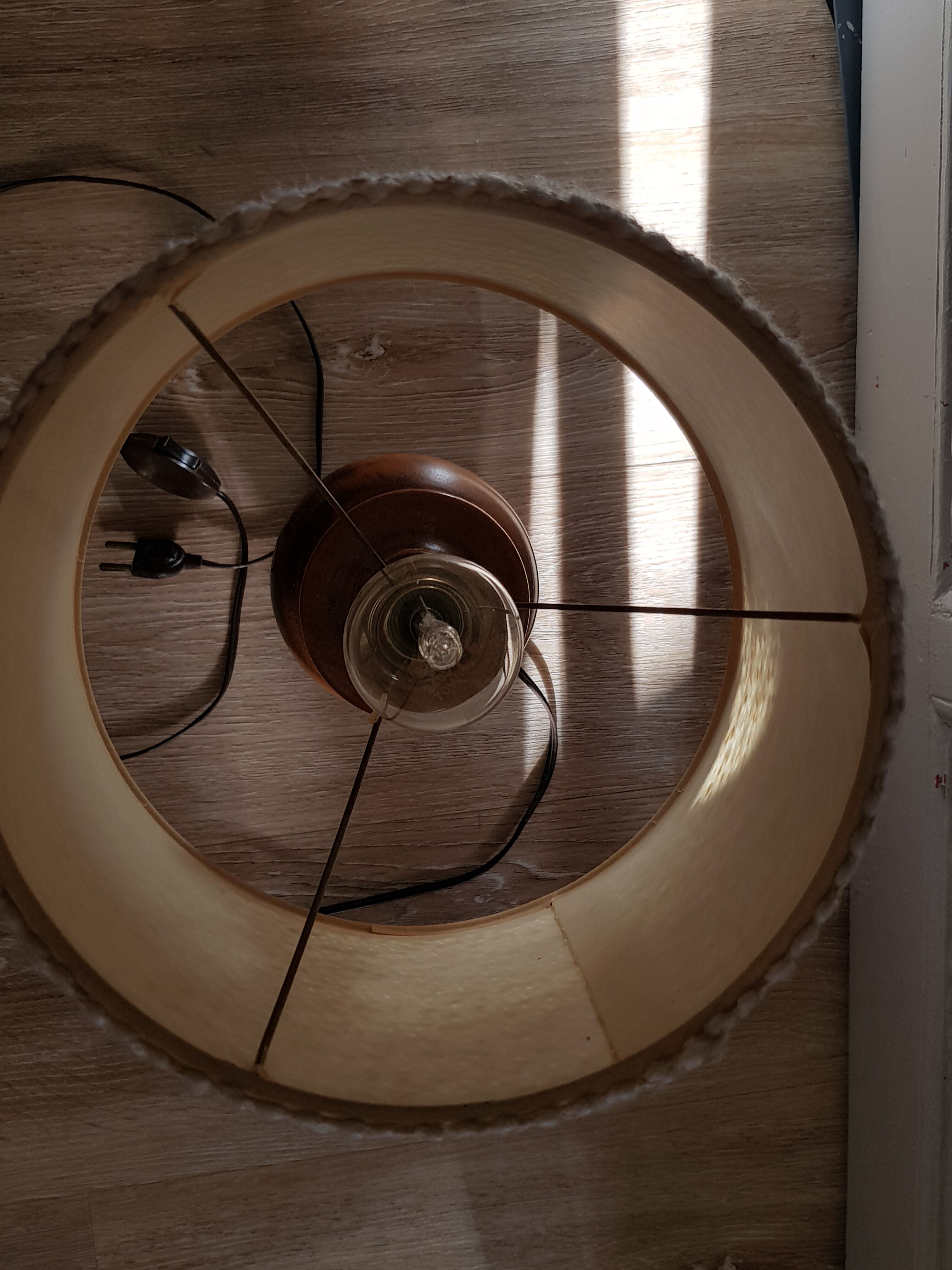 Cotton wood table lamp