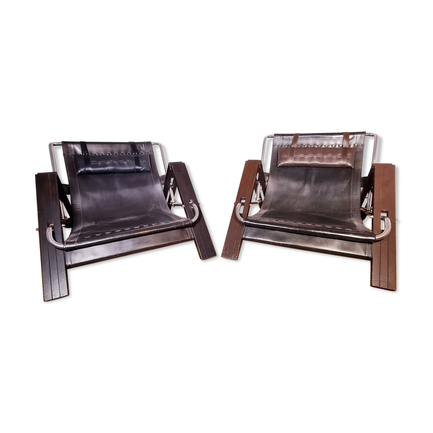 Two Grass Hopper armchairs by Sonja Wasser, circa 1970