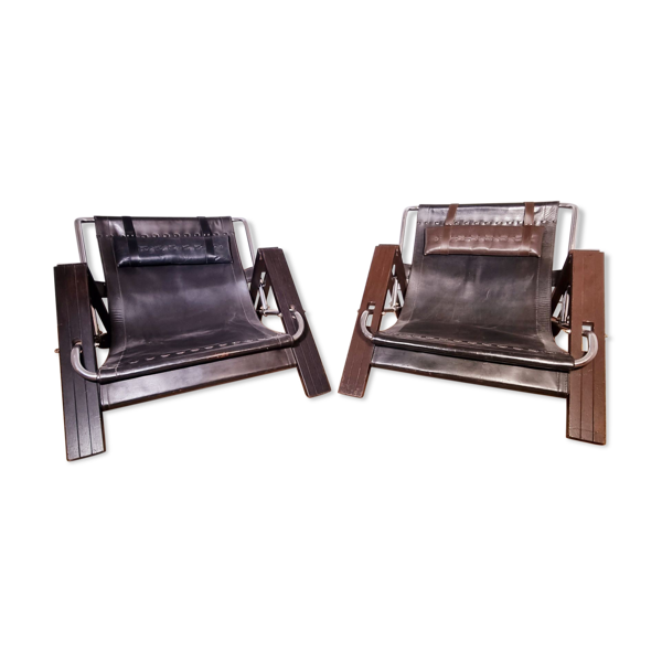 Deux fauteuils Grass Hoper de Sonja Wasseur, vers 1970 — Beyit