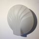 Set of 2 Hillebrand Art Deco shell opal glass wall lamps, 1960