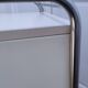 bedside table stainless steel lacquered metal 80s design