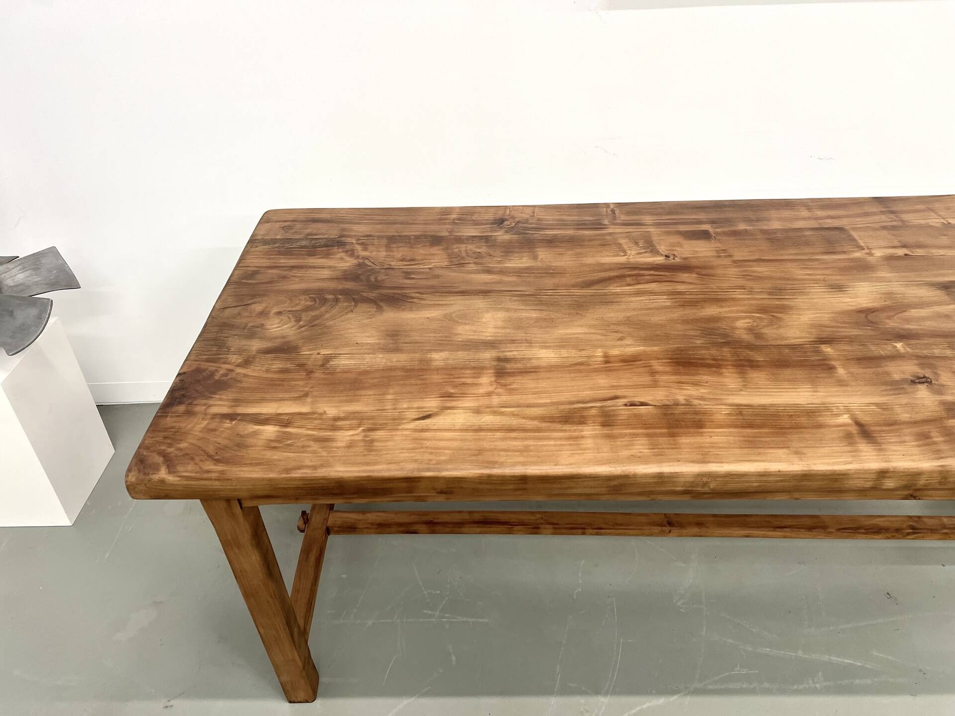 Antique farmhouse table in solid cherry wood