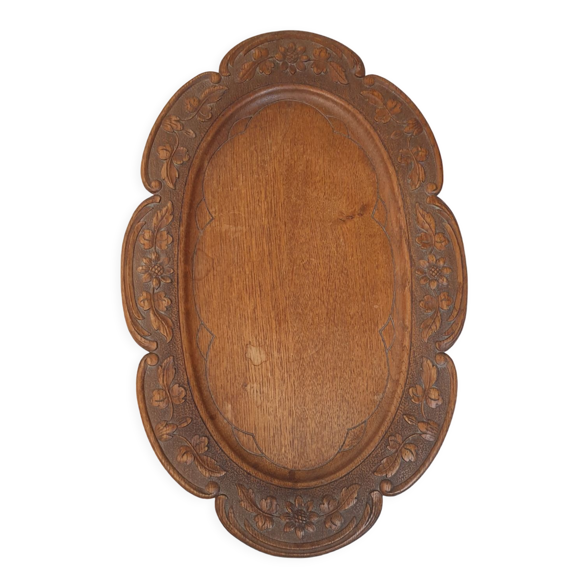 Hand-carved wooden top