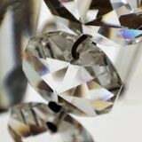 Candélabre d’onyx noir bronze et cristaux France années 1940.