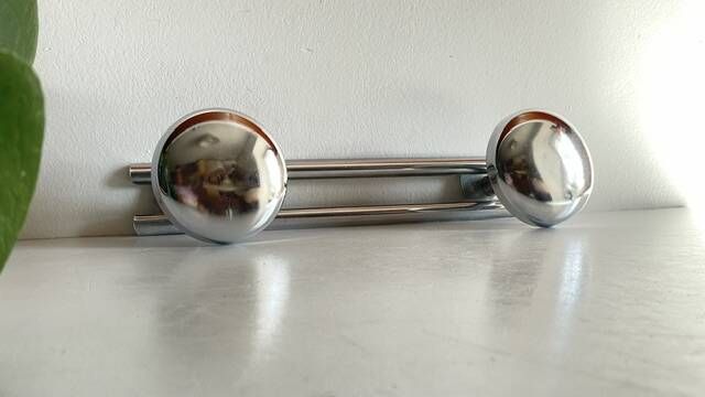 Vintage chrome metal coat stand