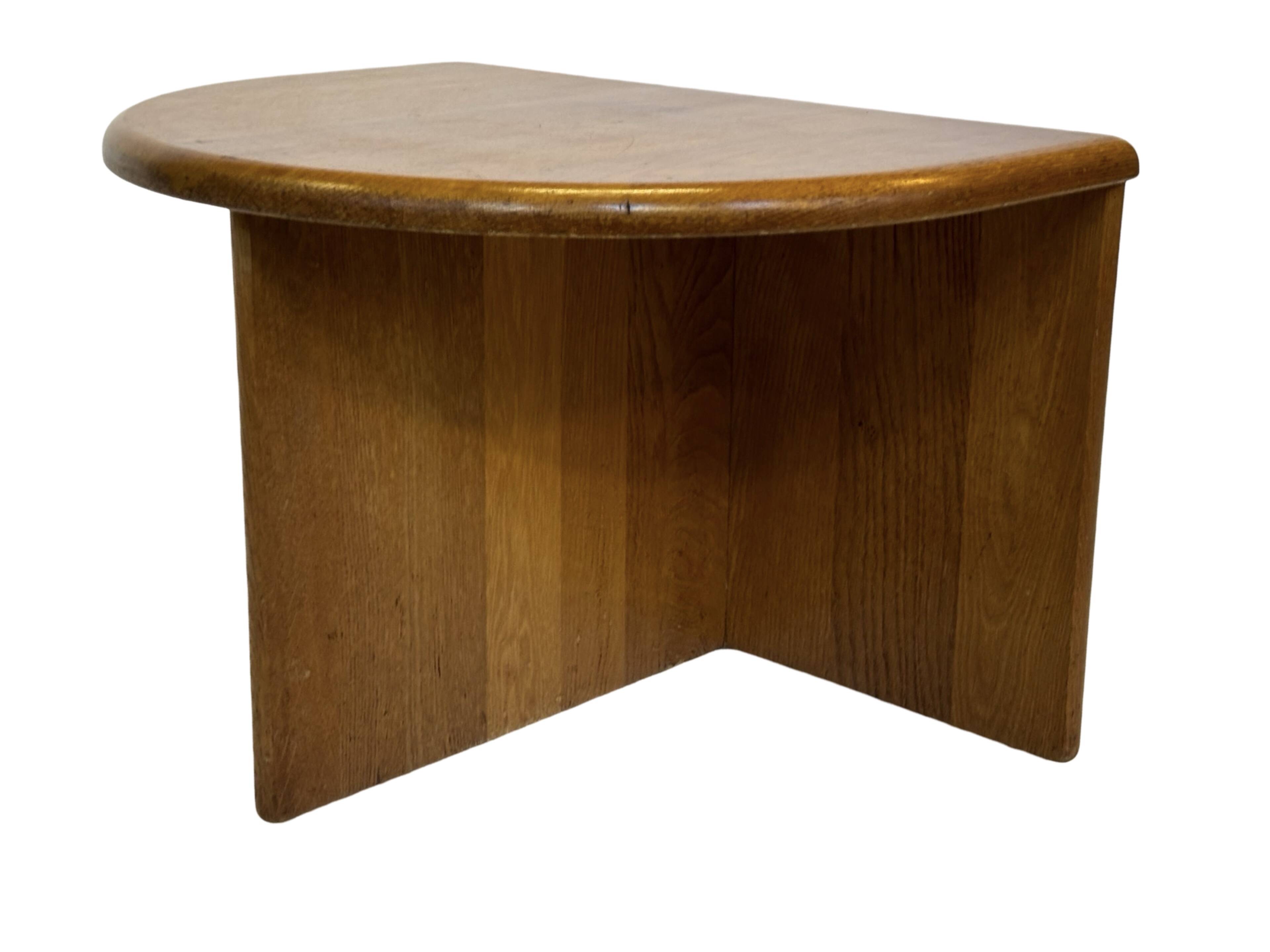 Vintage Side Table In Oak Minimalist 80's Design