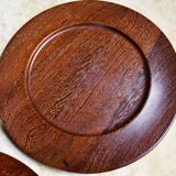 Solid Wengé cover plates by Hans Gustav Ehrenreich, Denmark. 1960s