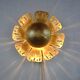 Brass plate flower sconce by Svend Aage Holm-Sörensen for Holm-Sörensen, Denmark.