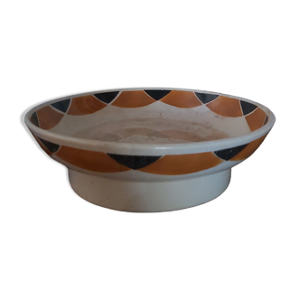 Round flat on Piedouche compotier Badonviller model Henri