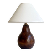 Wood lamp, 2M fabric cable new, cotton shade