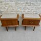 Pair of wooden and marble bedsides, 1960s