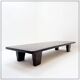 Grande table basse en bois noir martelé - 21th
