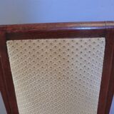 Six Art Deco chairs. Oak and original crushed velvet.