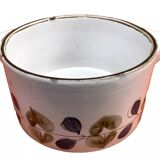 Niderviller Earthenware 1970s Salad bowl with ears "Prunes" collection