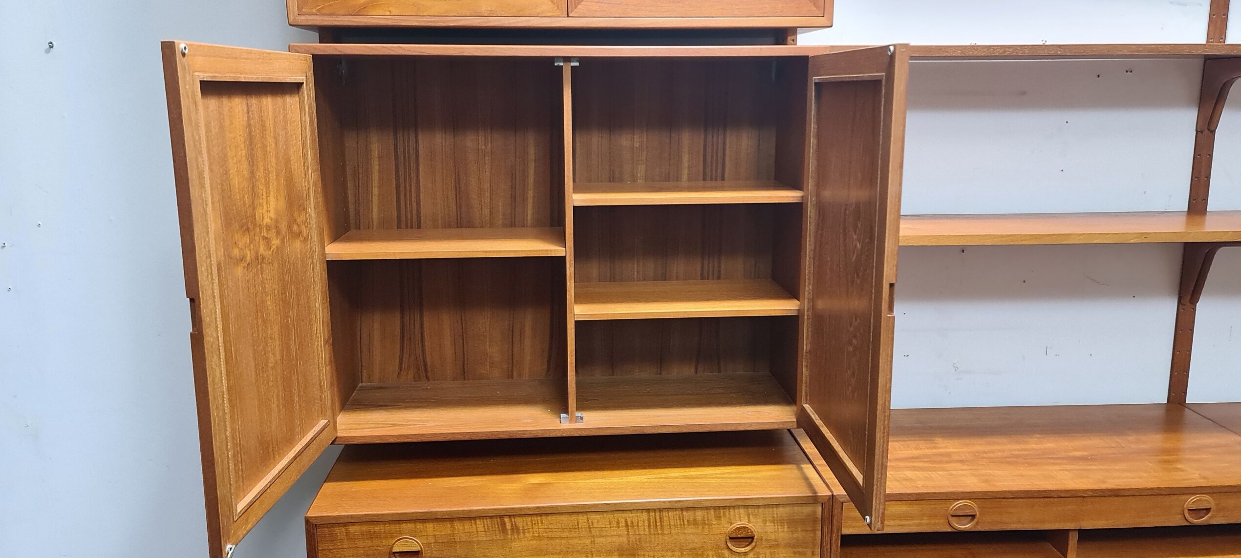 Vintage teak wall unit by HG mobel Denmark