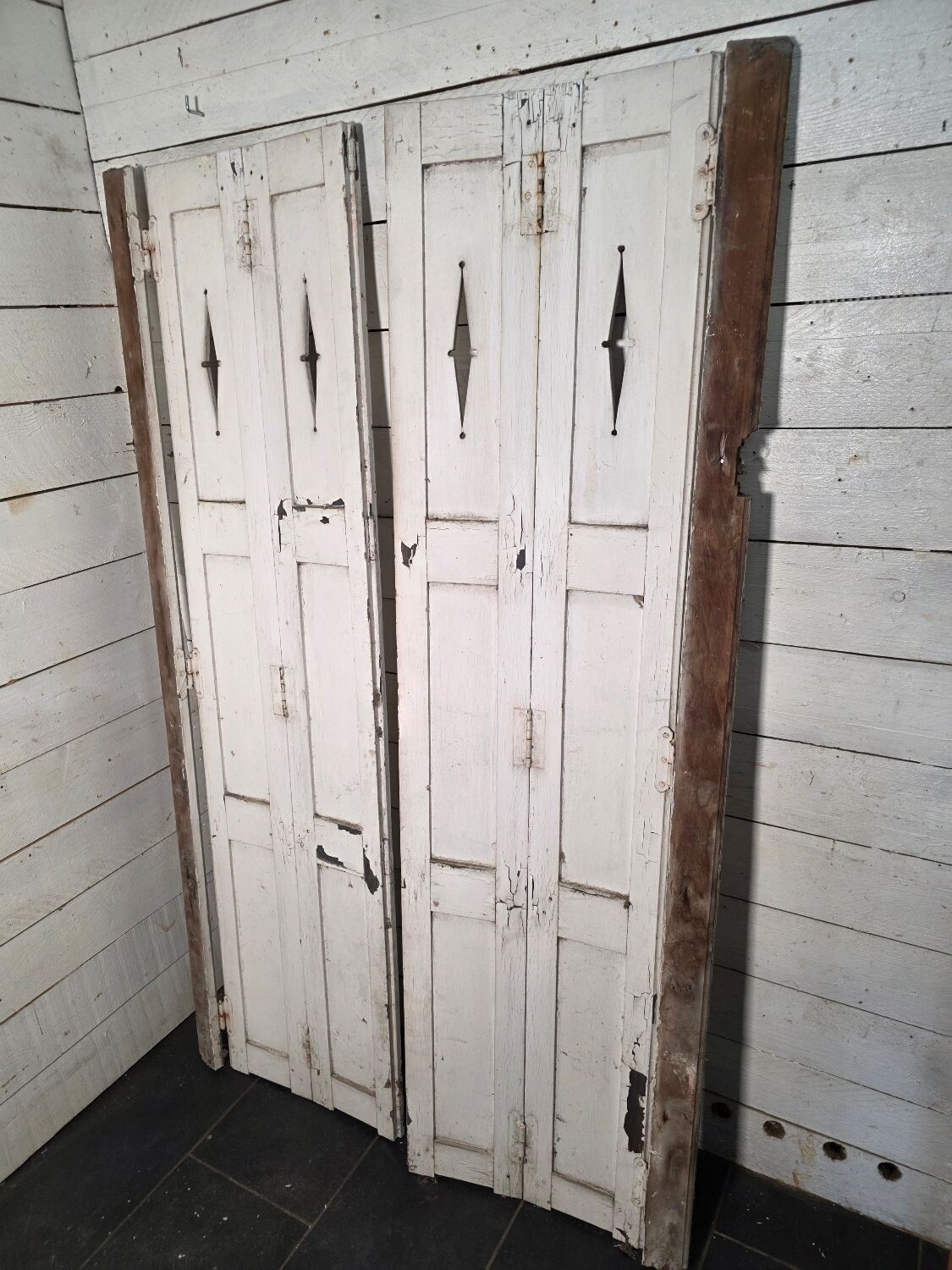 Pair of old shutters