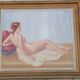 Nude woman painting