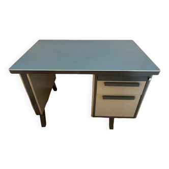 Bureau Strafor bleu & gris 110 cm