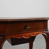 Late 19th‑Century French Louis XV Style Walnut Side Table with Drawer and S