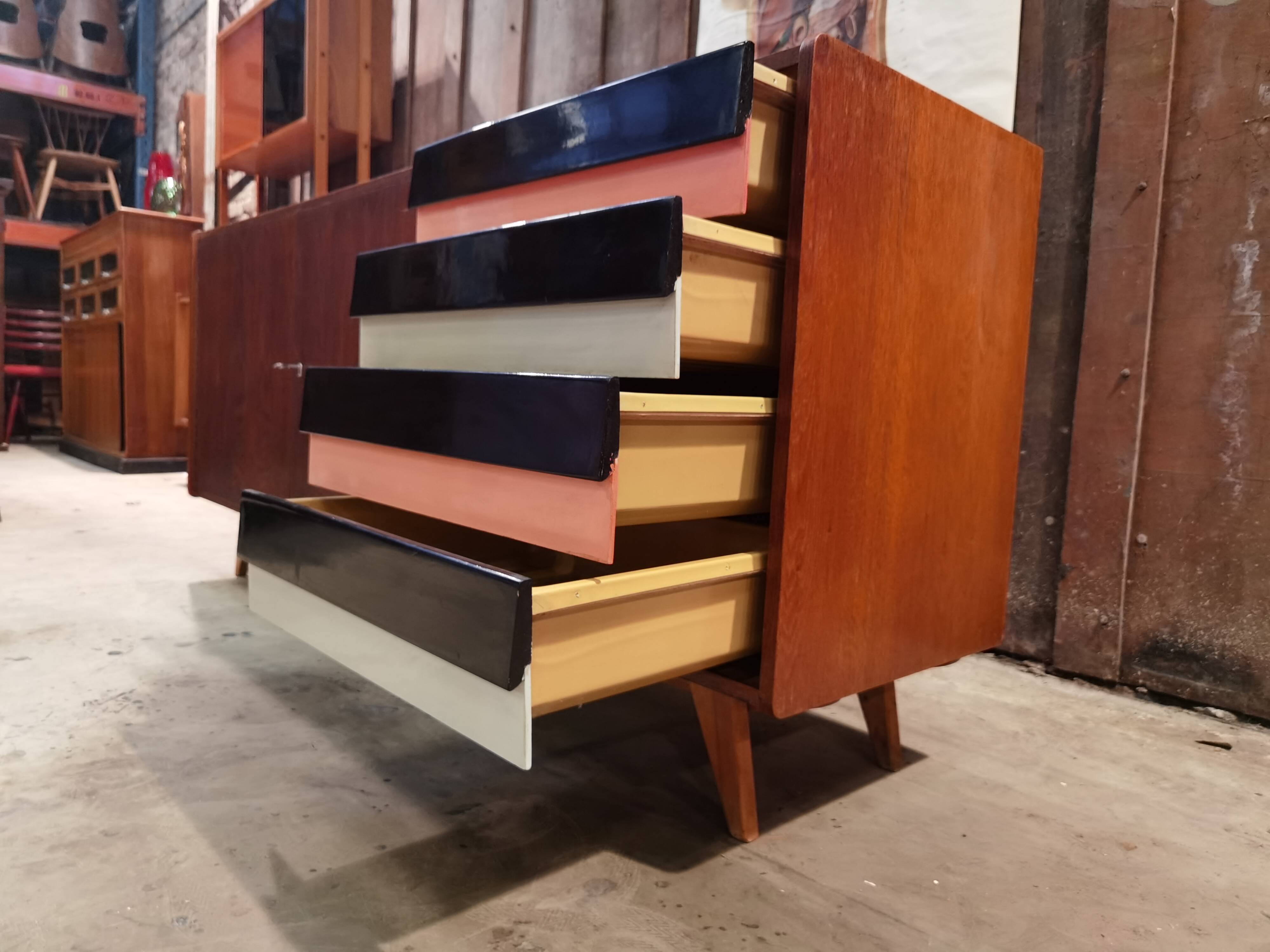 Sideboard U-460 by Jiri Jiroutek Rose and Grise