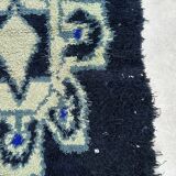 Moroccan Boujad rug black - 108 x 323 cm