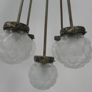 Suspension art déco avec 5 sphères sur 5 tiges
