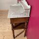 Wooden toilet table - marble