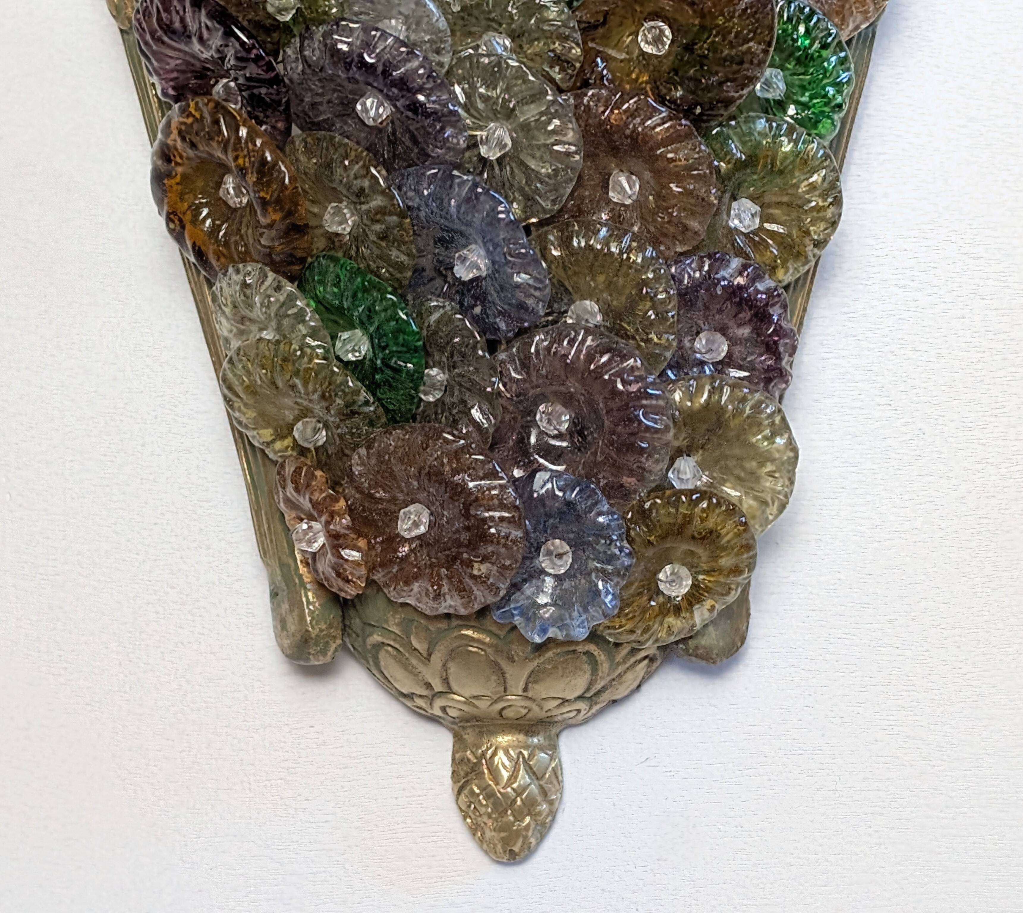 Pair of Art Deco Murano wall lights