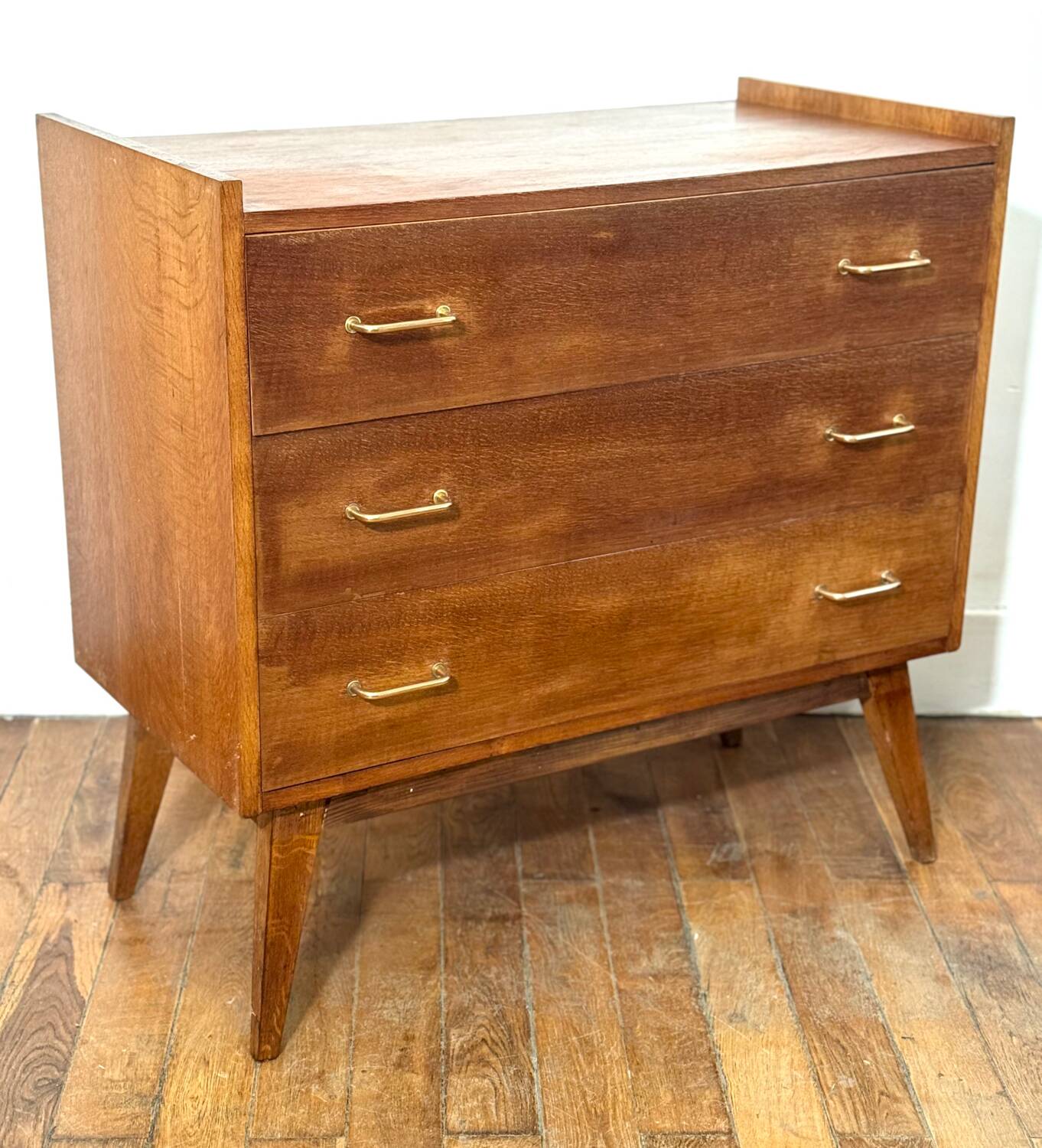 Vintage chest of drawers with compass feet