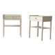 Tables de chevet scandinaves laquées blanches des années 1960