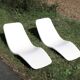 Transat chaise longue de Charles Zublena en fibre de verre, années 60