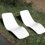 Charles Zublena fiberglass deck chair, 1960s