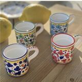 Mug oiseau fleurs bleu marine