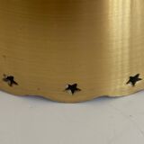 Golden bell mid-century brass pendant lamp set denmark 1960's