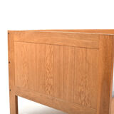 Fine Danish Box Sofa / Daybed in Oak 1960s. New Upholstered