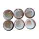 Series of 6 dessert plates in sandstone