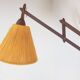 Scandinavian Teak and Hemp Scissors Wall Lamp by Ib Fabiansen for Fog & Mørup, 1950s