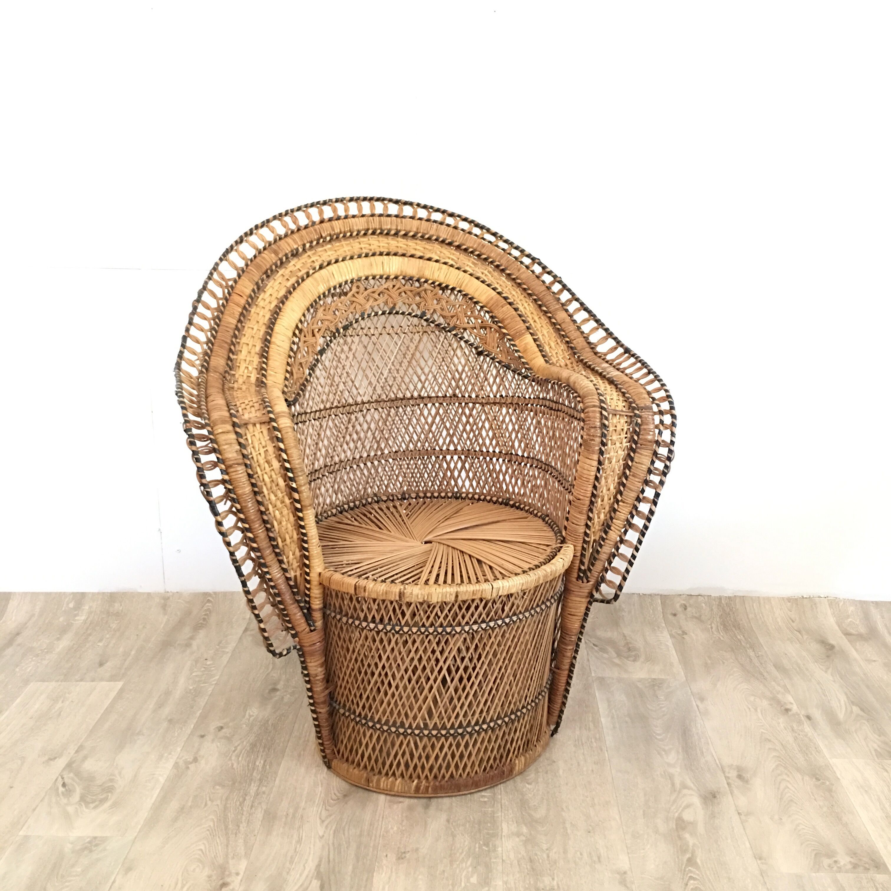 Emmanuelle low armchair Wicker