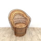 Emmanuelle low armchair Wicker