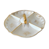 Aperitif tray in porcelain gilded decoration Villeroy & Boch 50s/60s
