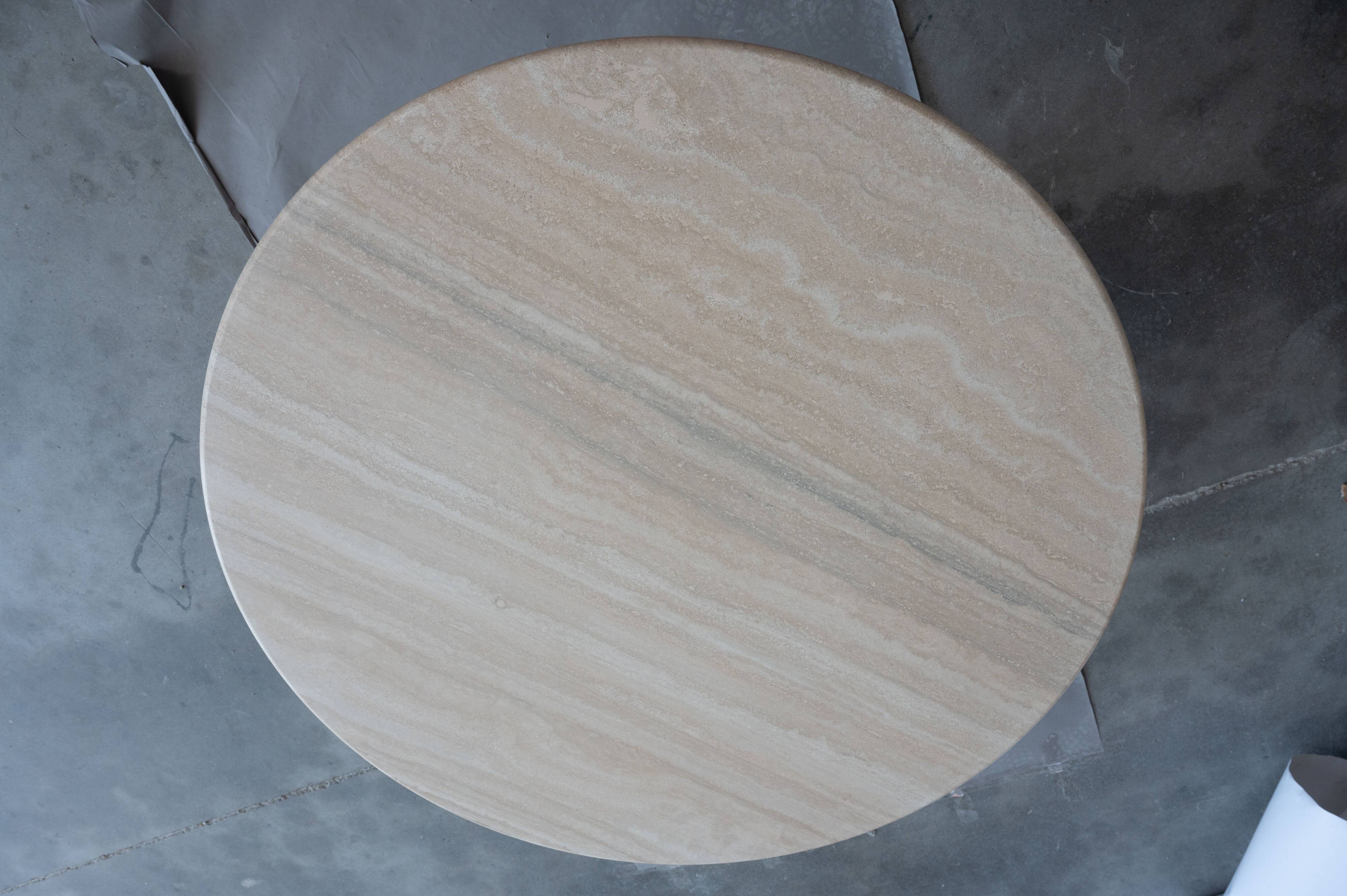 Angelo Mangiarotti M1 dining table Travertine marble 130cm