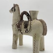 Ceramic candlestick horse, Sardinian, 1960s