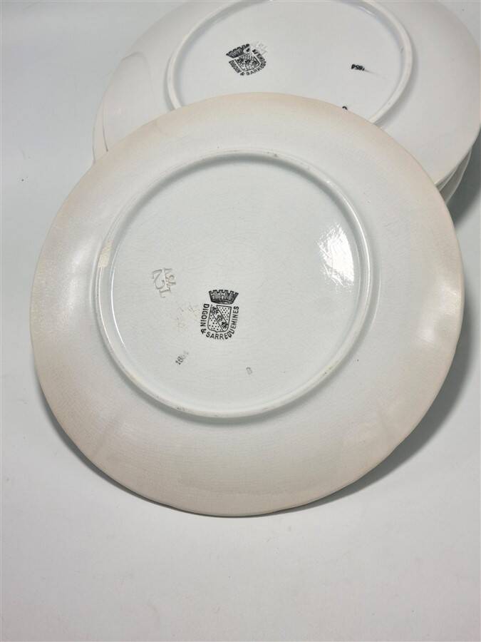 Digoin & Sarreguemines dessert plates