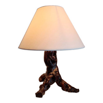 Brutalist lamp in vine stock / art brut / vintage / 50s / Mid-Century / decoration