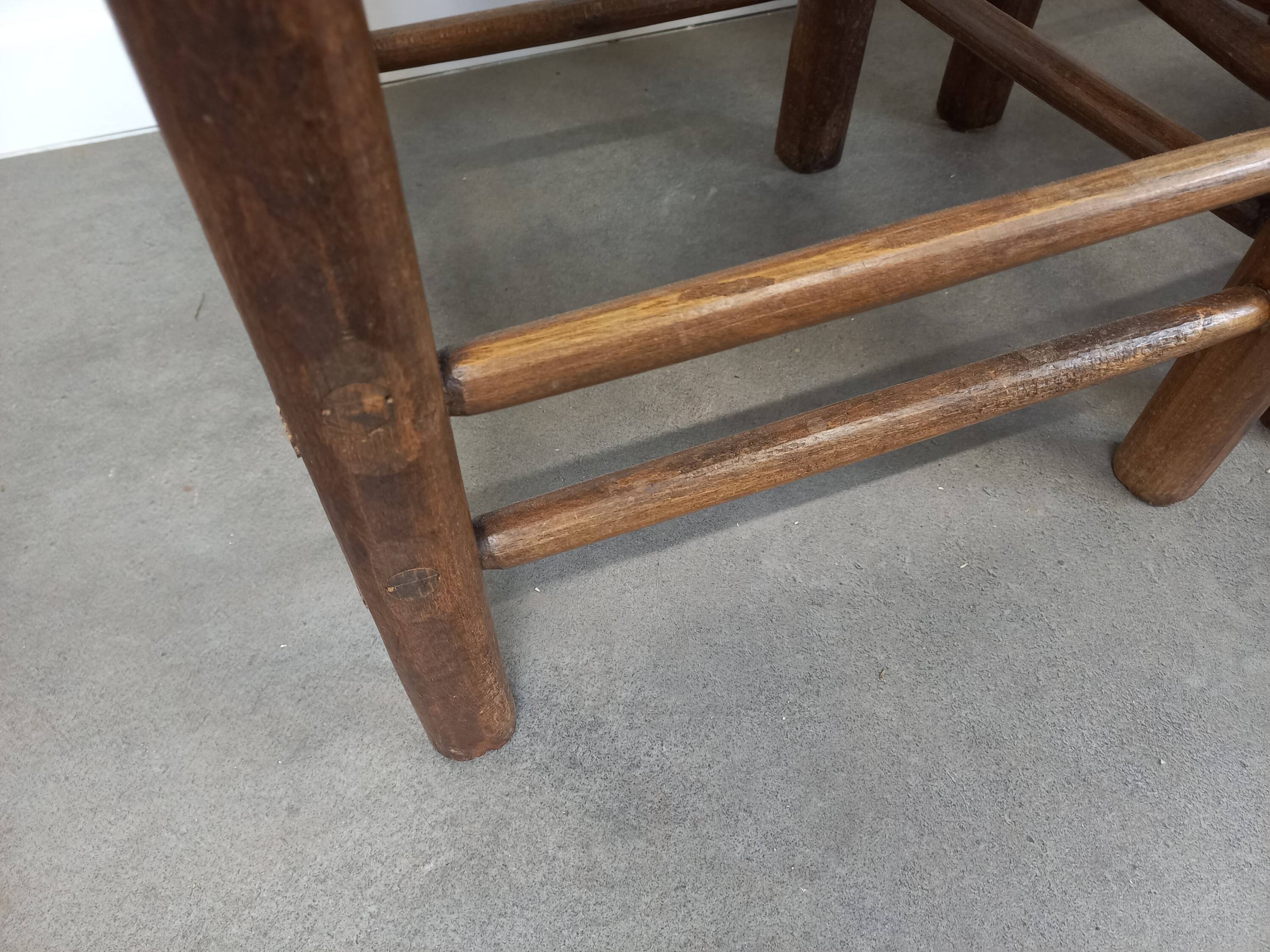 Straw brutalist chairs, set of 4